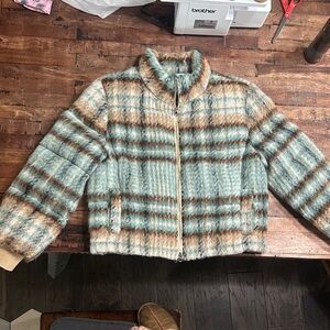 Anthropologie wool blend quilted jacket